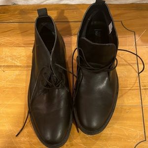 Men’s short dress boots.  Black leather.  Worn twice.